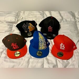 St. Louis Cardinals New York Yankees Hat Lot
